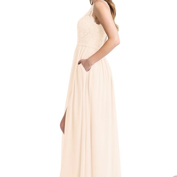 Azazie Demi Bridesmaid Dress - Rose Petal (VERY pale pink, almost cream/blush.) - Picture 4 of 10
